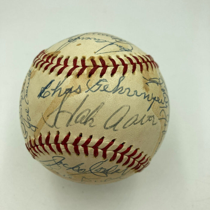 Ted Williams Hank Aaron Sandy Koufax Hall Of Fame Multi Signed Baseball JSA COA