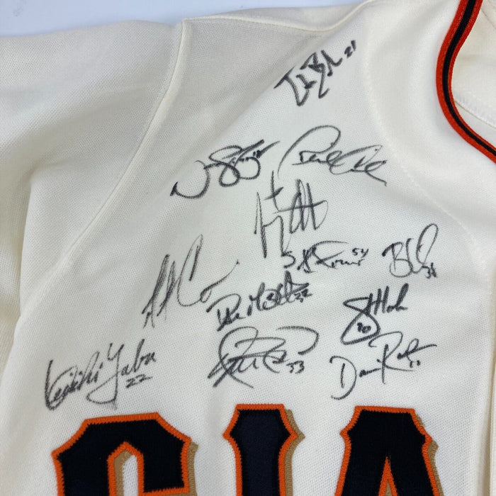 2008 San Francisco Giants Team Signed Majestic Jersey 25 Sigs JSA COA