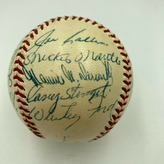 Beautiful Mickey Mantle Joe Dimaggio 1956 Yankees Multi Signed Baseball JSA COA