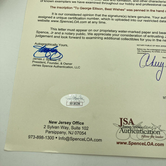 Ron Santo Playing Days Signed 1960's National League Giles Baseball JSA COA