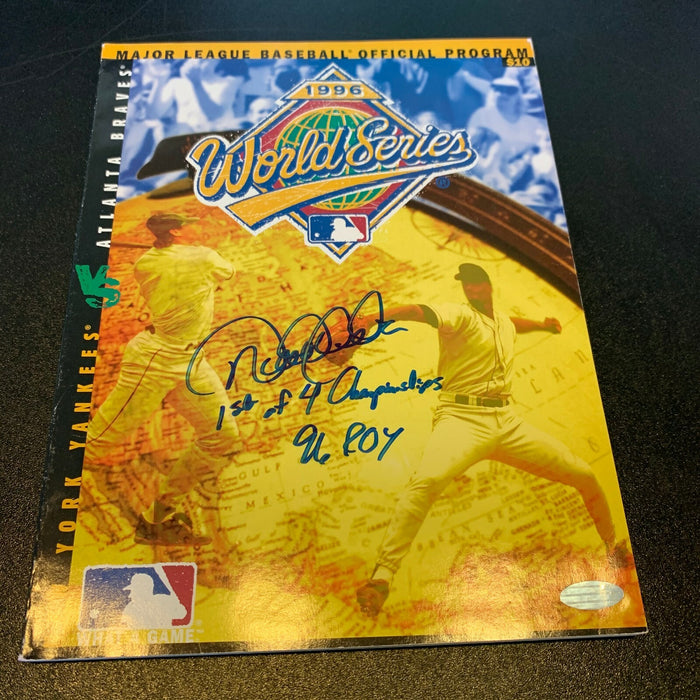 Derek Jeter "1st Of 4 W.S. ROY 1996 " Signed 1996 World Series Program Steiner