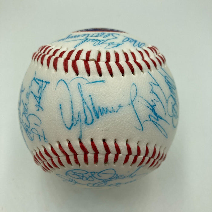 1986 New York Mets World Series Champs Team Signed Baseball JSA COA