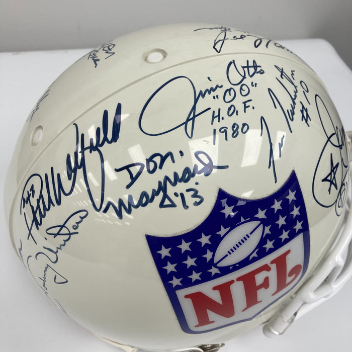 Johnny Unitas Joe Namath Len Dawson Hall Of Fame Multi Signed NFL Helmet JSA COA