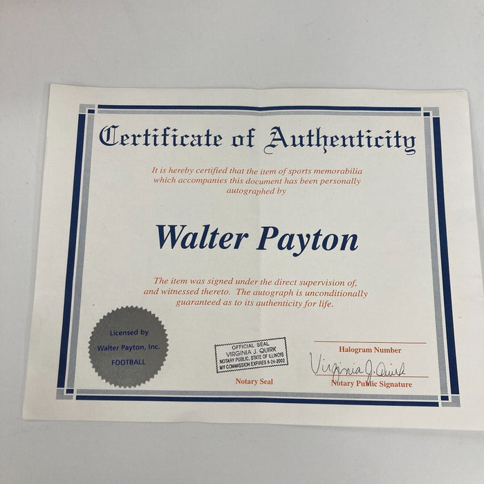 Walter Payton Signed Wilson Official NFL Game Football PSA DNA Certified
