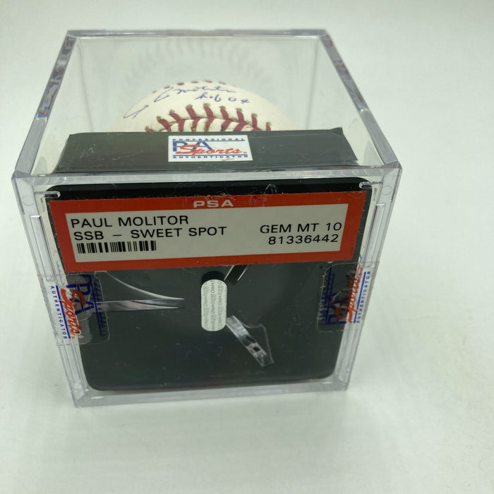 Paul Molitor HOF 2004 Signed Major League Baseball PSA DNA Graded 10 GEM MINT