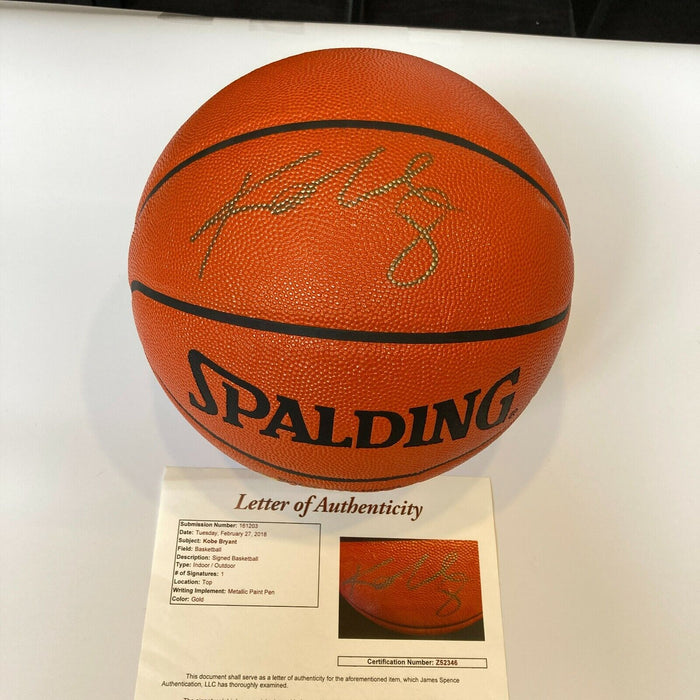 Beautiful Kobe Bryant #8 Rookie Era Signed Spalding NBA Basketball With JSA COA