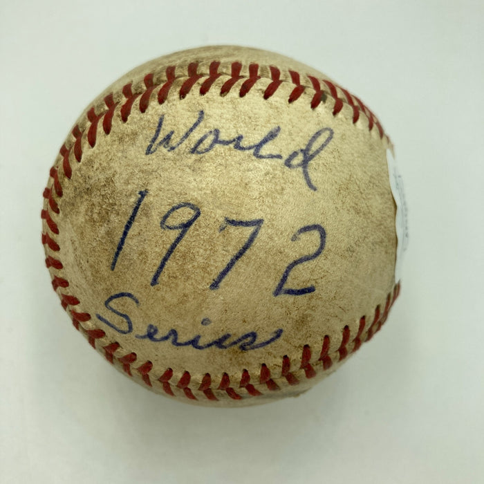 Pete Rose Signed 1972 World Series Game Used National League Baseball JSA COA