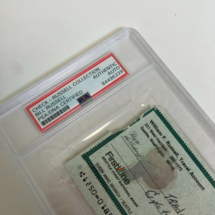 Bill Russell Signed Autographed Bank Check PSA DNA Boston Celtics HOF Legend