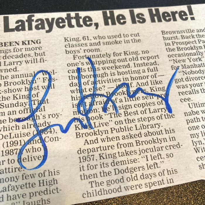 Lot Of 2 Larry King Signed Autographed News Photos
