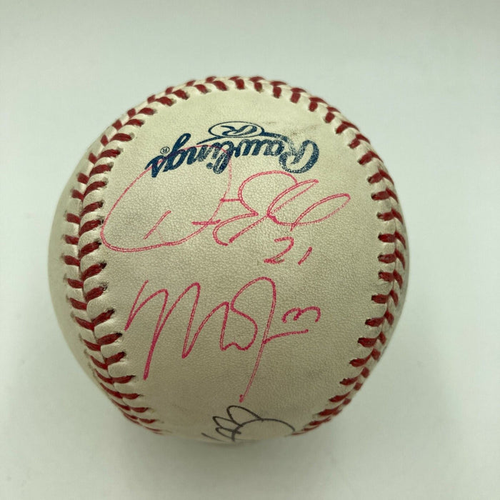 Mike Trout 2013 Los Angeles Angels Team Signed Game Used Baseball With JSA COA