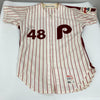 Willie Hernandez Shane Rawley Game Used Philadelphia Phillies Jersey MEARS A10