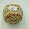 Joe Dimaggio Willie Mays 1970's Hall Of Fame Induction Multi Signed Baseball JSA