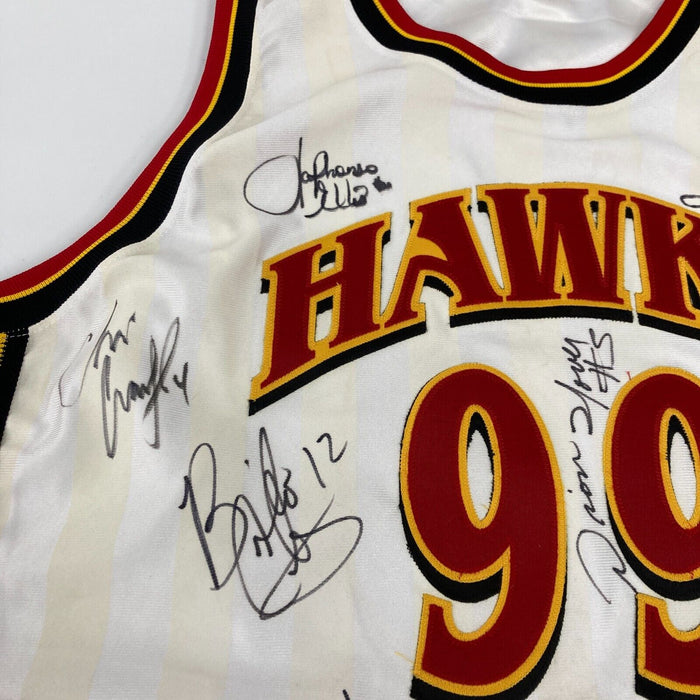 1999-2000 Atlanta Hawks Team Signed Game Issued Jersey JSA COA