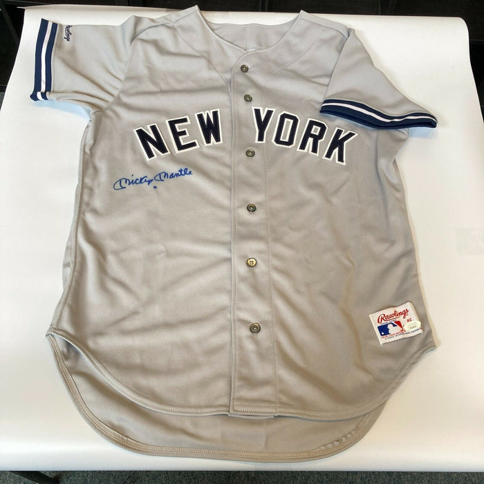 Mickey Mantle Signed Vintage Rawlings New York Yankees Authentic Jersey JSA COA