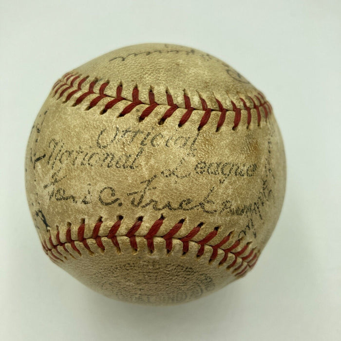 1936 New York Giants National League Champs Team Signed Baseball Mel Ott JSA COA