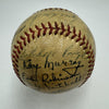 1948 Cleveland Indians W.S. Champs Team Signed Baseball Satchel Paige JSA COA