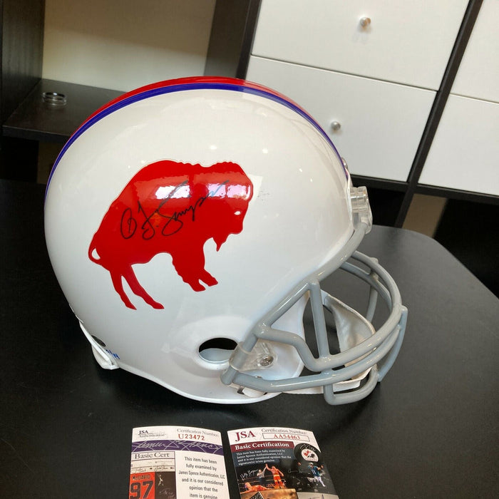O.J. Simpson & Johnnie Cochran Signed Buffalo Bills Full Size Helmet JSA COA