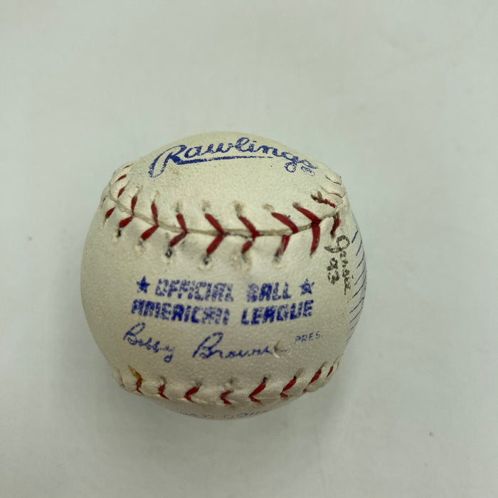 Rare Mickey Mantle Signed Art Mini American League Baseball JSA COA