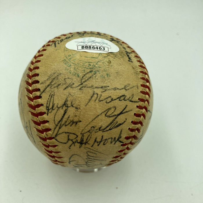 1960 New York Yankees Team Signed Baseball Mickey Mantle & Roger Maris JSA COA