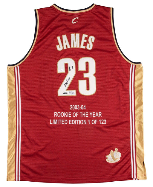 Lebron James "2004 Rookie Of The Year" Signed Cleveland Cavaliers Jersey UDA JSA