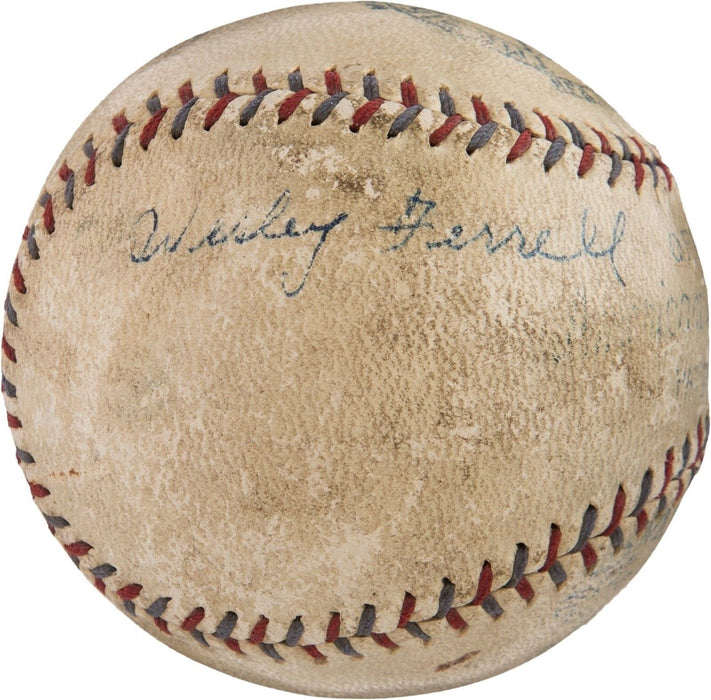 Beautiful 1932 Heinie Manush Signed Official American League Baseball PSA DNA