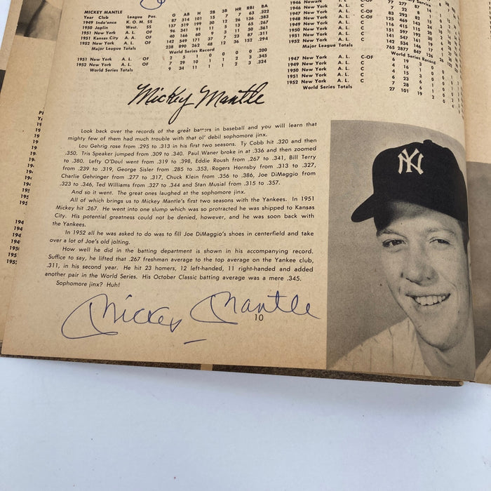 1953 New York Yankees World Series Champs Team Signed Program Mickey Mantle JSA