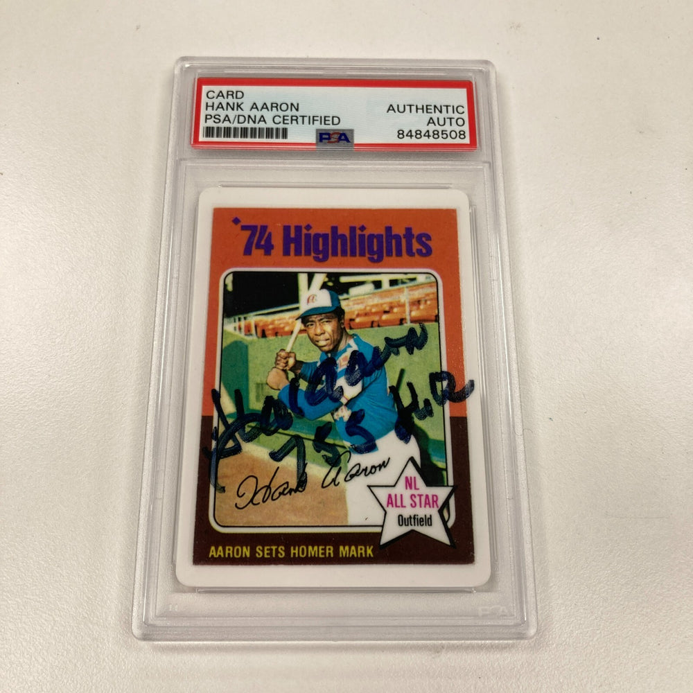 hank aaron holographic baseball card 1991 Upper Deck Heroes of Hologram #HH1 HOF 1991 Original PSA 7 Hank