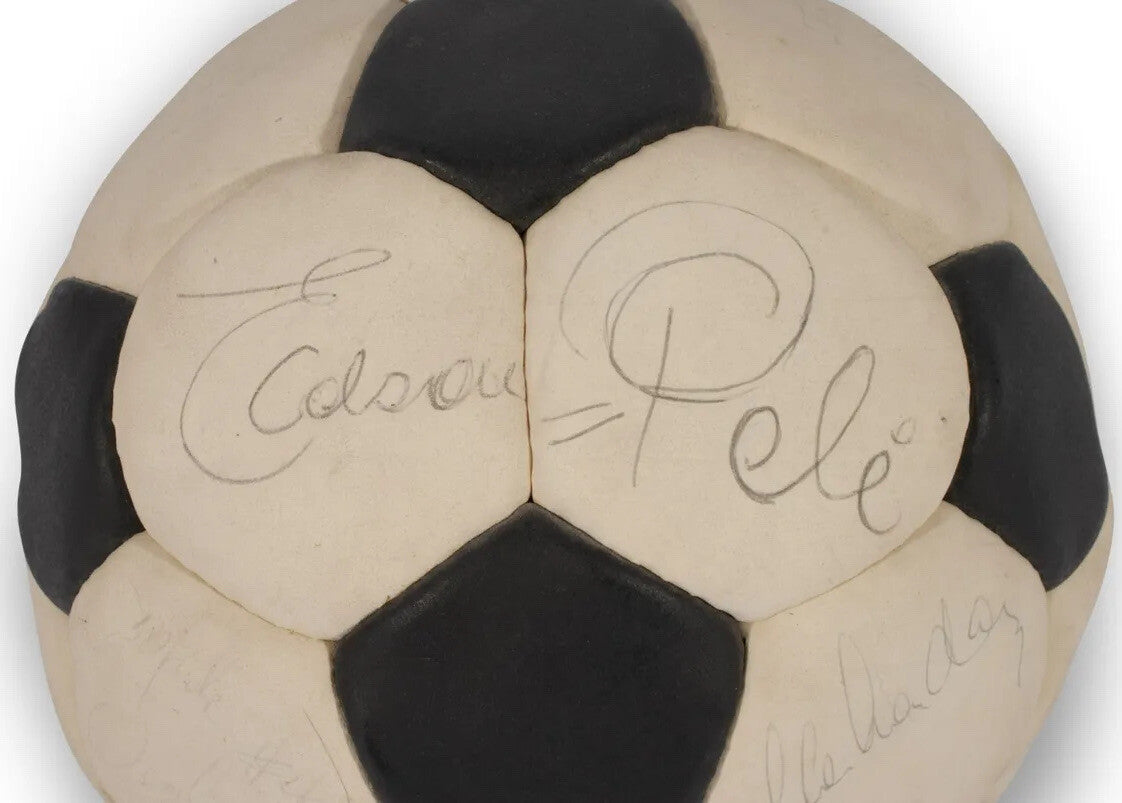 Pele 1970's New York Cosmos Team Signed Vintage Soccer Ball PSA DNA COA
