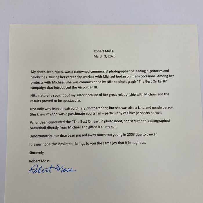 Michael Jordan Signed 1988 Wilson Basketball From Nike Commercial Beckett COA