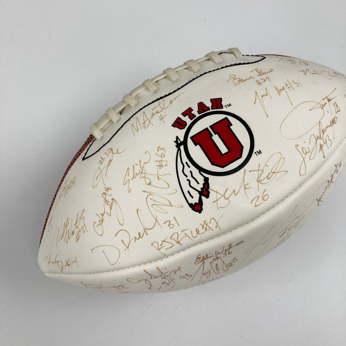 2007 Utah Utes Football Team-Signed Football 37 Sigs PSA DNA COA MINT 9