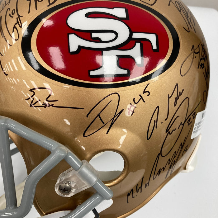 2022 San Francisco 49ers Team Signed Full Size Helmet 32 Sigs PSA DNA COA