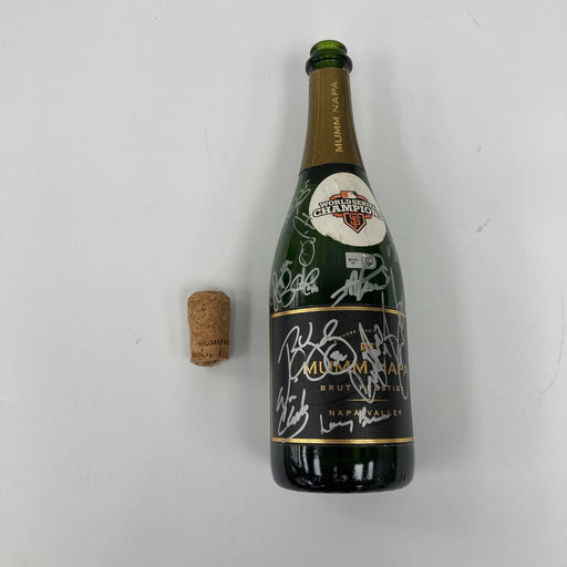 2012 San Francisco Giants W.S. Champs Team Signed Champagne Bottle PSA & MLB