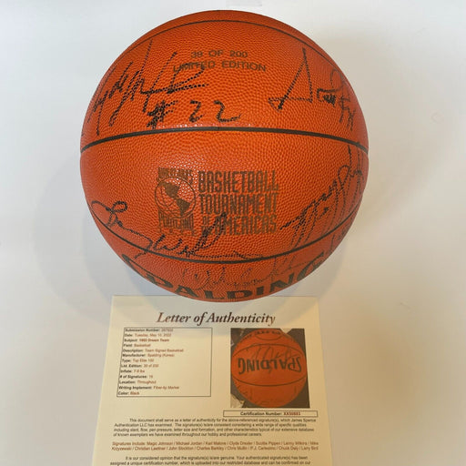 1992 Dream Team Olympics Team USA Signed Basketball Michael Jordan 16 Sigs JSA
