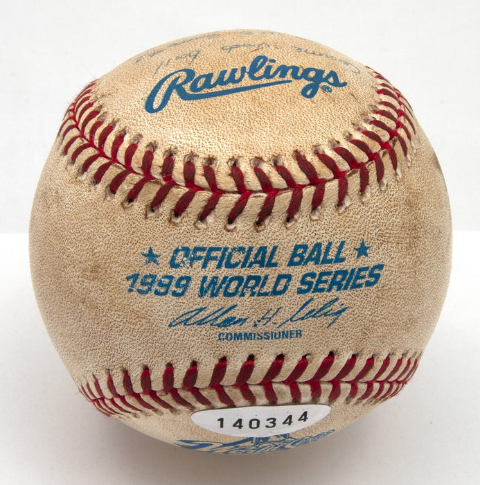 The Final Out Baseball Of The 1999 World Series Signed By Mariano Rivera PSA DNA