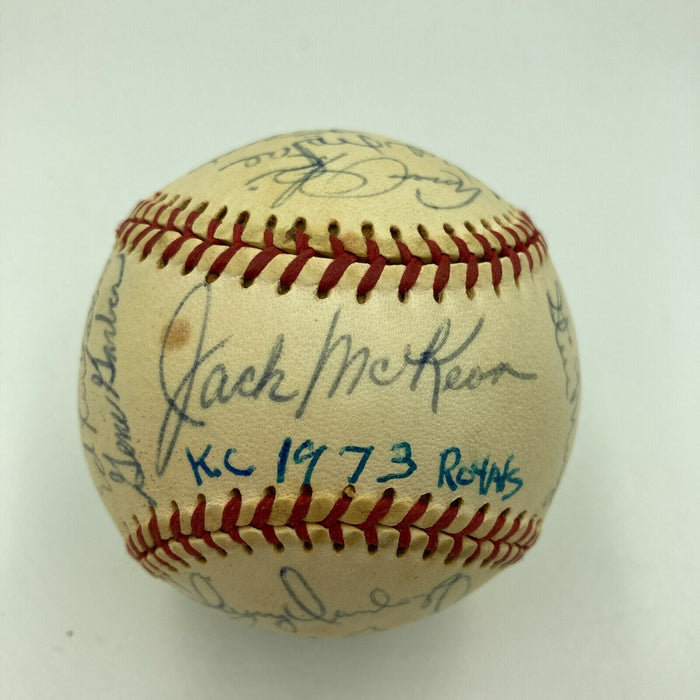 George Brett Rookie 1973 Kansas City Royals Team Signed AL Cronin Baseball JSA