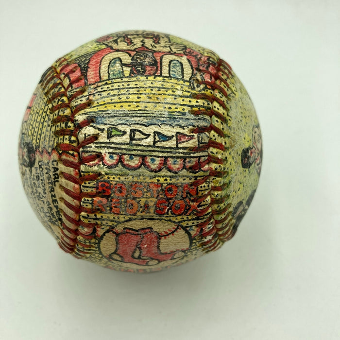 1967 Cardinals World Series George Sosnak Hand Painted Folk Art Baseball 1/1