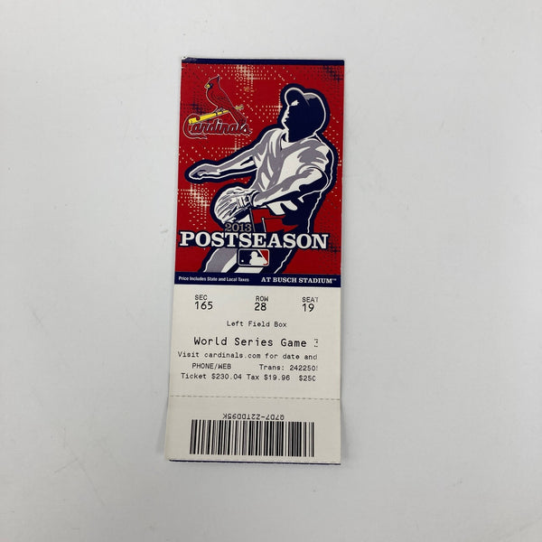 2013 MLB World Series Game 3 Ticket St. Louis Cardinals vs Boston Red Sox