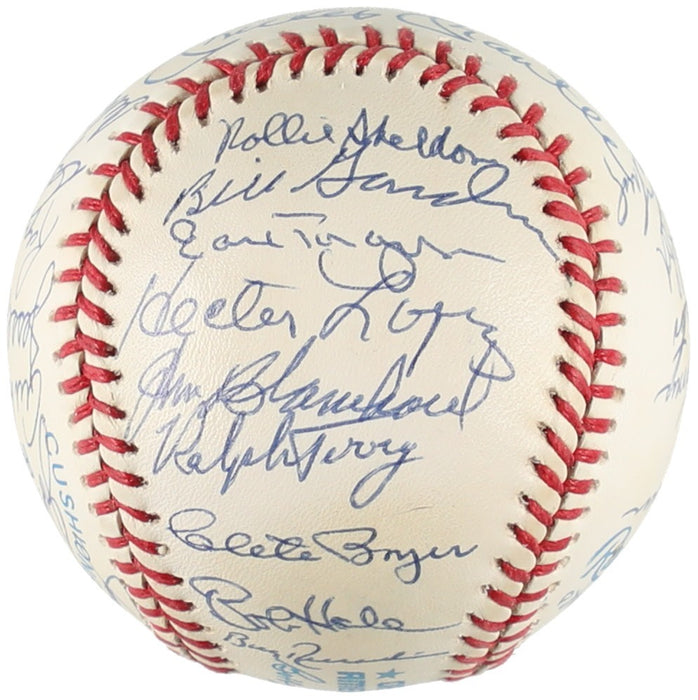 1961 New York Yankees World Series Champs Team Signed Baseball Mickey Mantle JSA