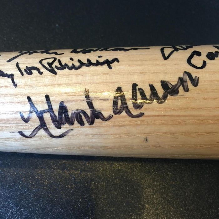 1957 Milwaukee Braves World Series Champs Team Signed Bat Hank Aaron PSA DNA COA