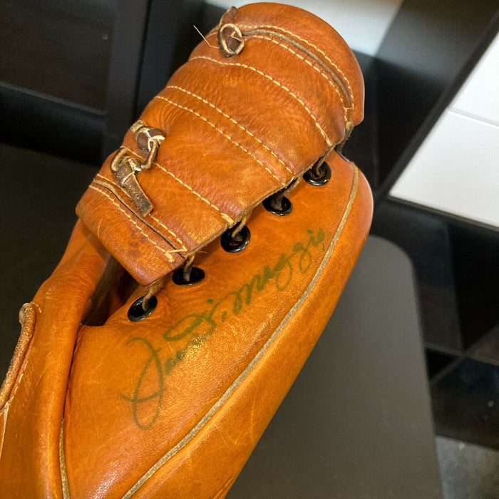 Joe Dimaggio Signed 1940's Game Model Baseball Glove With JSA COA