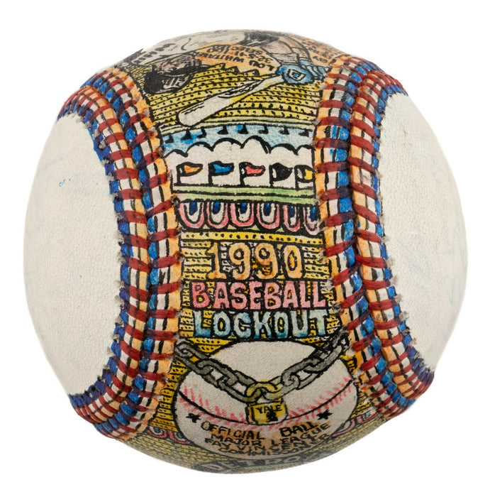 Detroit Tigers Lou Whitaker Hand Painted George Sosnak Folk Art Baseball Signed