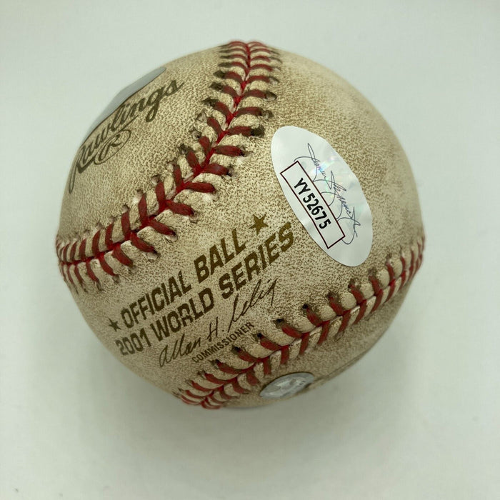 Derek Jeter Mr. November 2001 World Series Game 4 Signed Game Used Baseball JSA