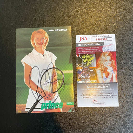Jana Novotna Signed Autographed Tennis Photo With JSA COA
