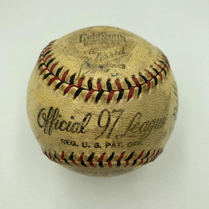 Honus Wagner Sweet Spot Signed Vintage 1940's Baseball Beckett COA
