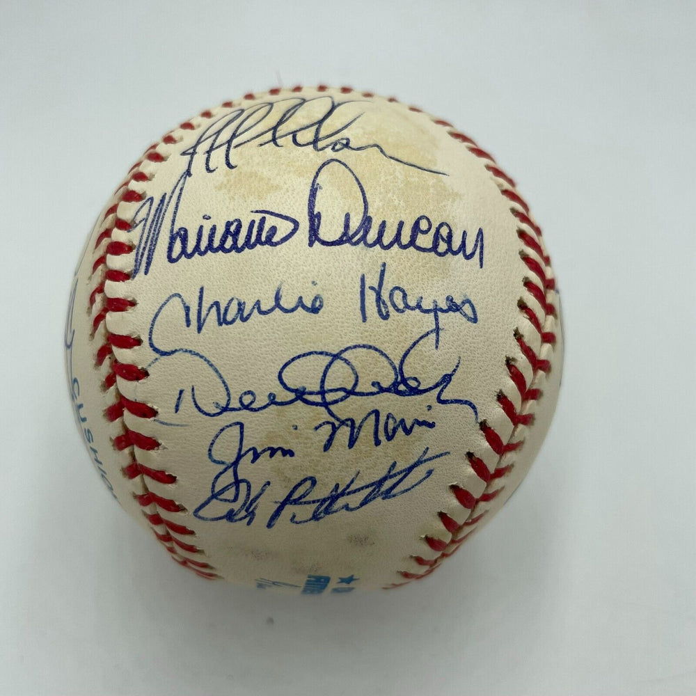 1996 New York Yankees World Series Champs Team Signed Baseball Derek Jeter JSA