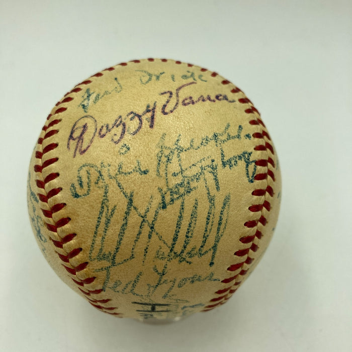 Cy Young Jimmie Foxx Tris Speaker Hall Of Fame Multi Signed Baseball Beckett COA