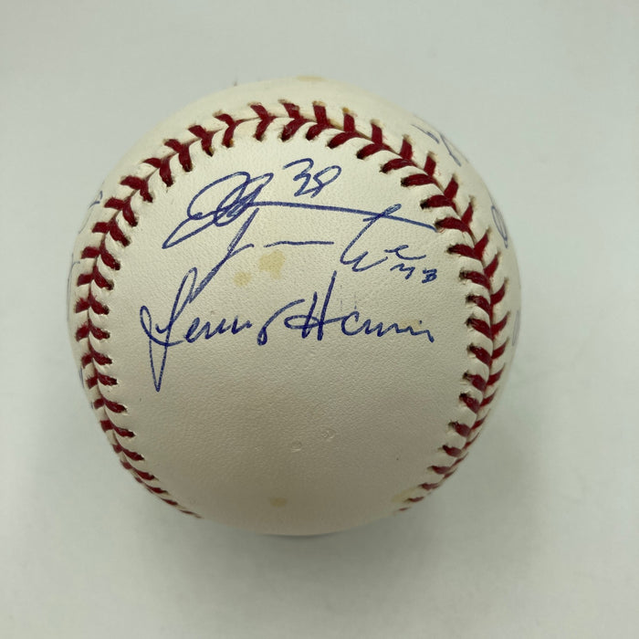 2003 Florida Marlins World Series Champs Team Signed W.S. Baseball JSA COA