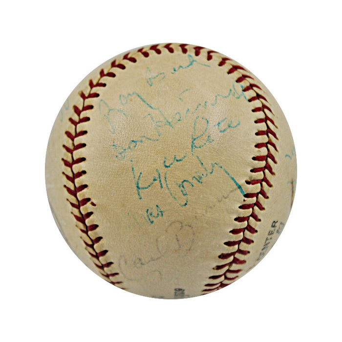 1956 New York Giants, Rangers Knicks Signed Baseball JSA Frank Gifford Kyle Rote