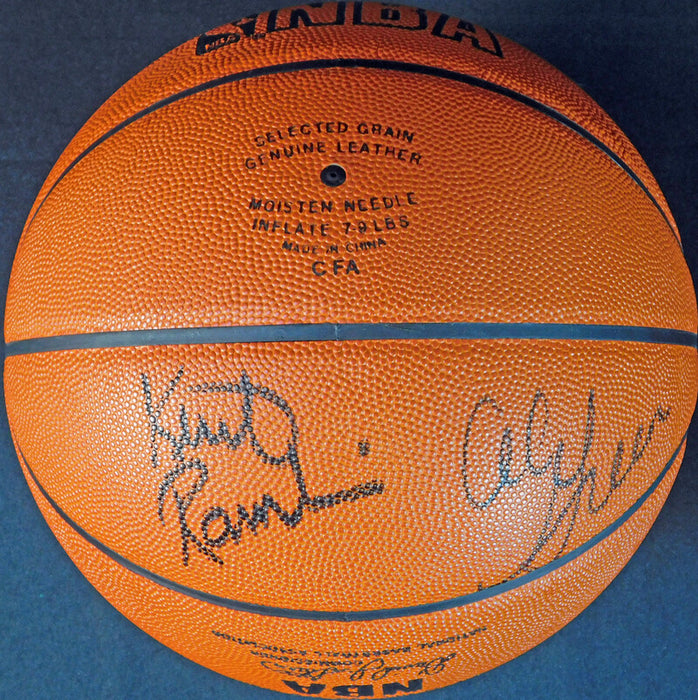 1987-88 Los Angeles Lakers Champions Team Signed NBA Game Basketball UDA