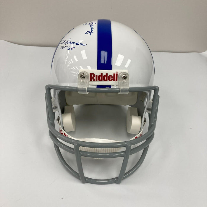 Art Donovan Lenny Moore Raymond Berry Mackey Signed Colts Full Size Helmet JSA